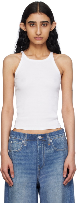 Photo: rag & bone White 'The Essential Rib String' Tank Top