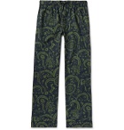 Desmond & Dempsey - Printed Cotton Pyjama Trousers - Green