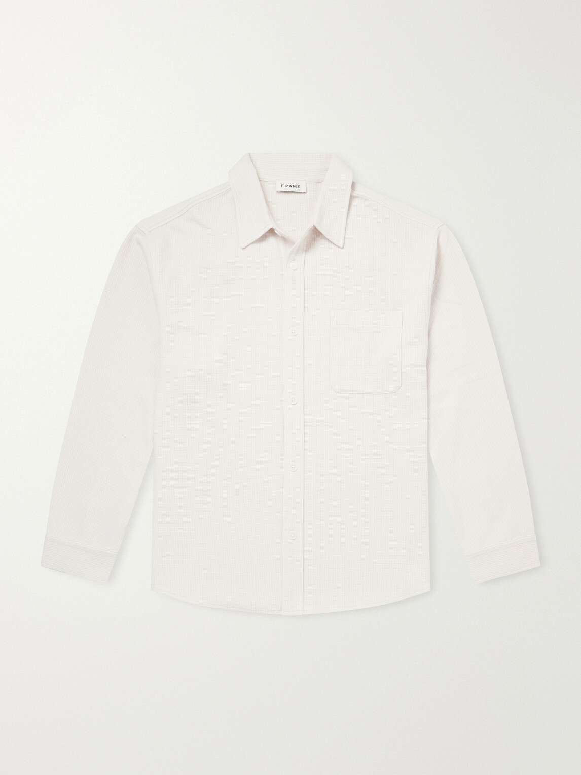 FRAME - Waffle-Knit Cotton Shirt - Neutrals