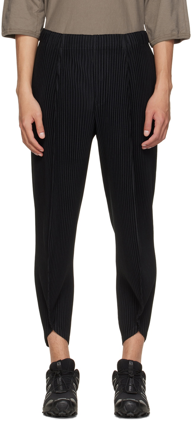 Homme Plissé Issey Miyake Black Pleats Bottoms 2 Trousers Homme 