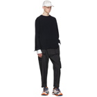 Juun.J Navy Layered Crewneck Sweater