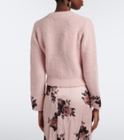 Erdem Floral wool and alpaca bouclé cardigan