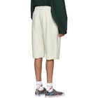 Vetements White Oversized Inside-Out Sweat Shorts