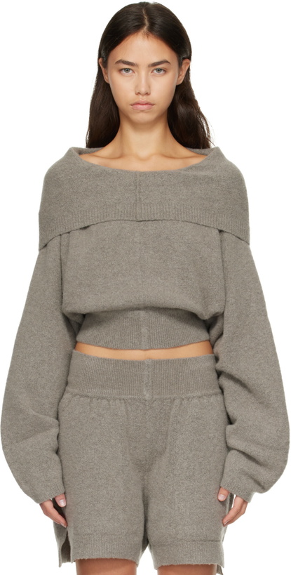 Photo: Rick Owens Gray Tower Pull Hoodie
