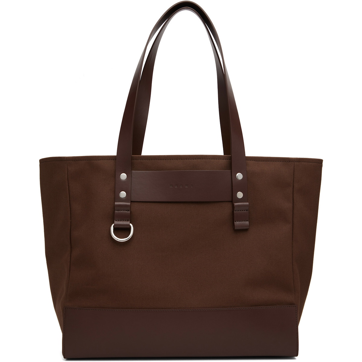 Marni Brown Canvas Tote