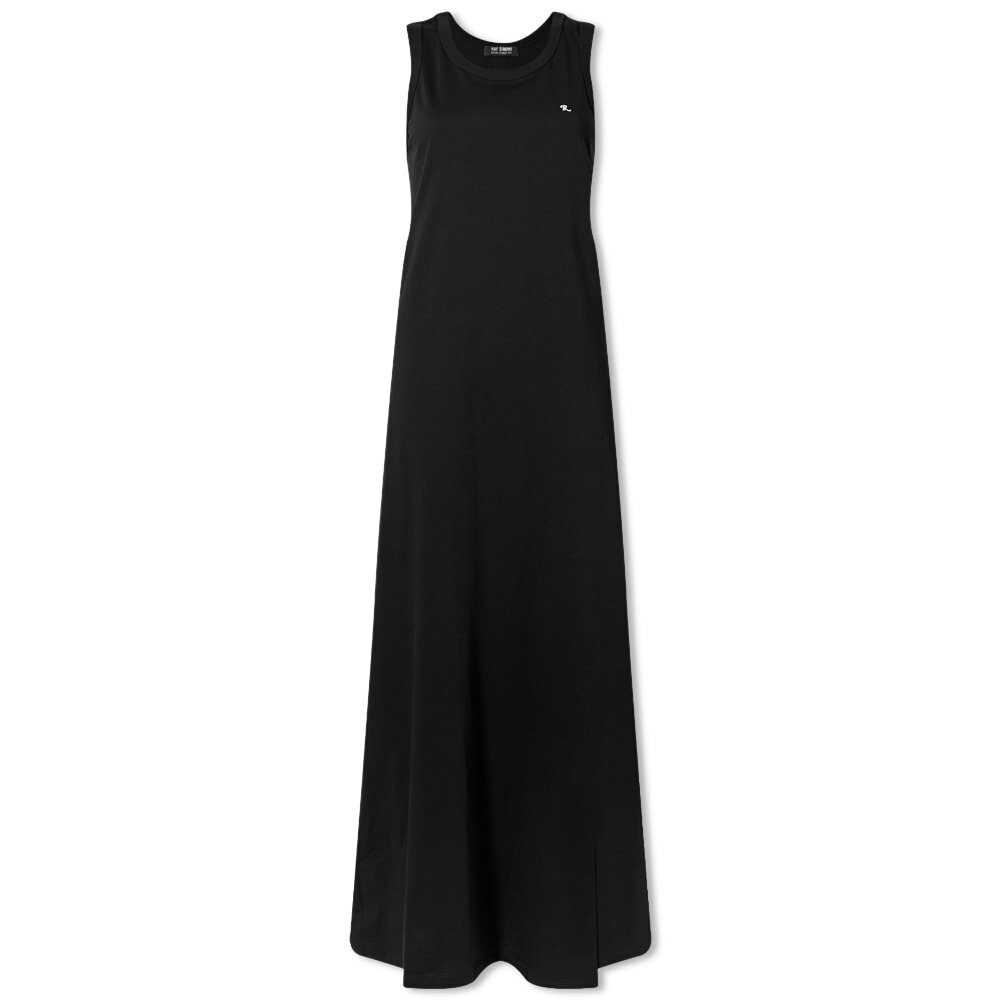Photo: Raf Simons Women's R Embroidery Leather Patch Vest Dress in Black