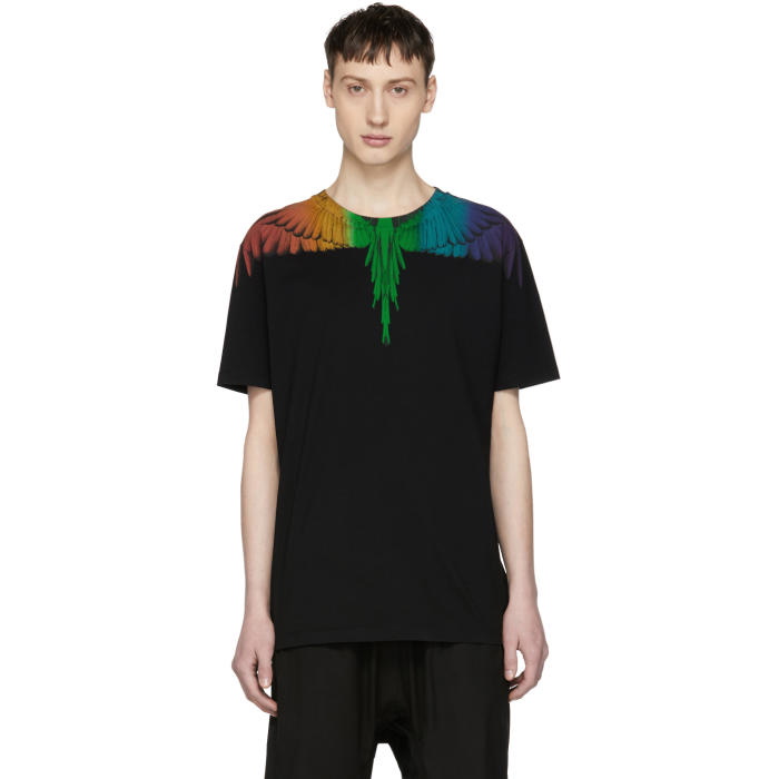 Photo: Marcelo Burlon County of Milan Black Rainbow Wing T-Shirt