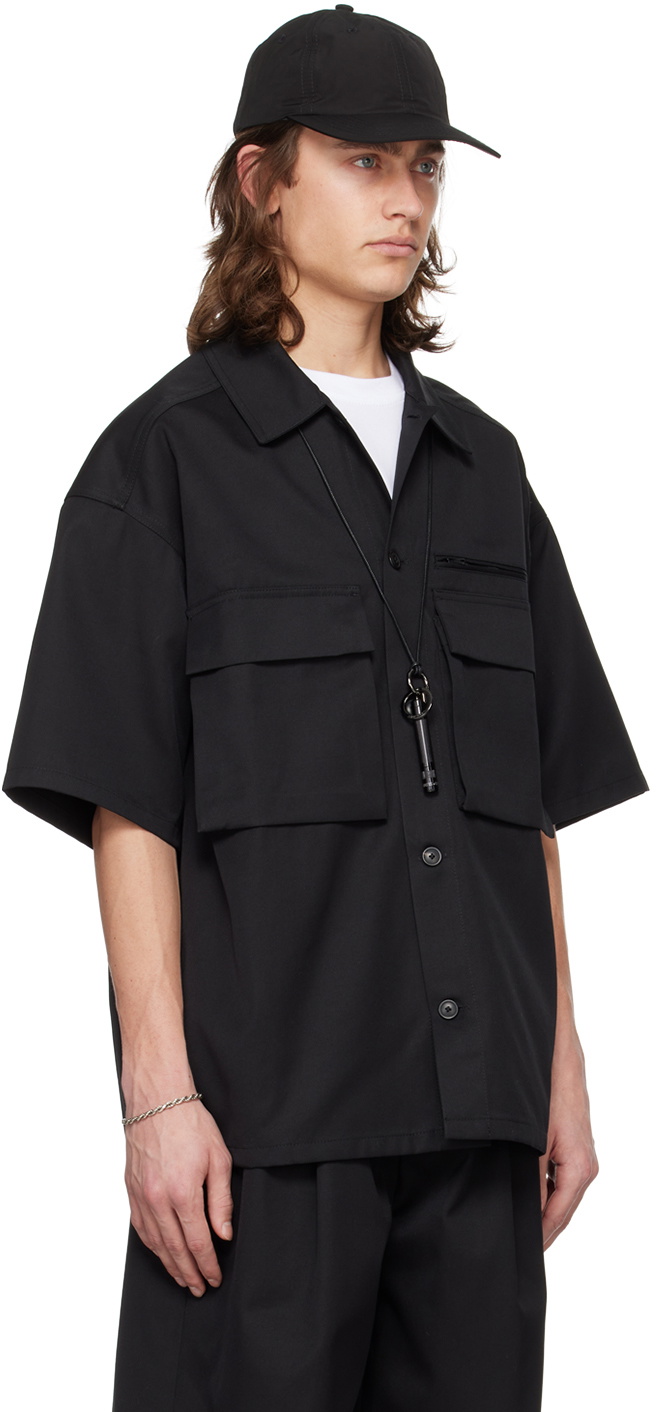 Lownn Black Pockets Shirt