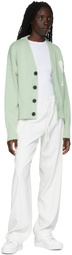 AMI Paris Green Ami De Cœur Cardigan
