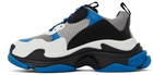 Balenciaga Blue & Black Triple S Sneakers