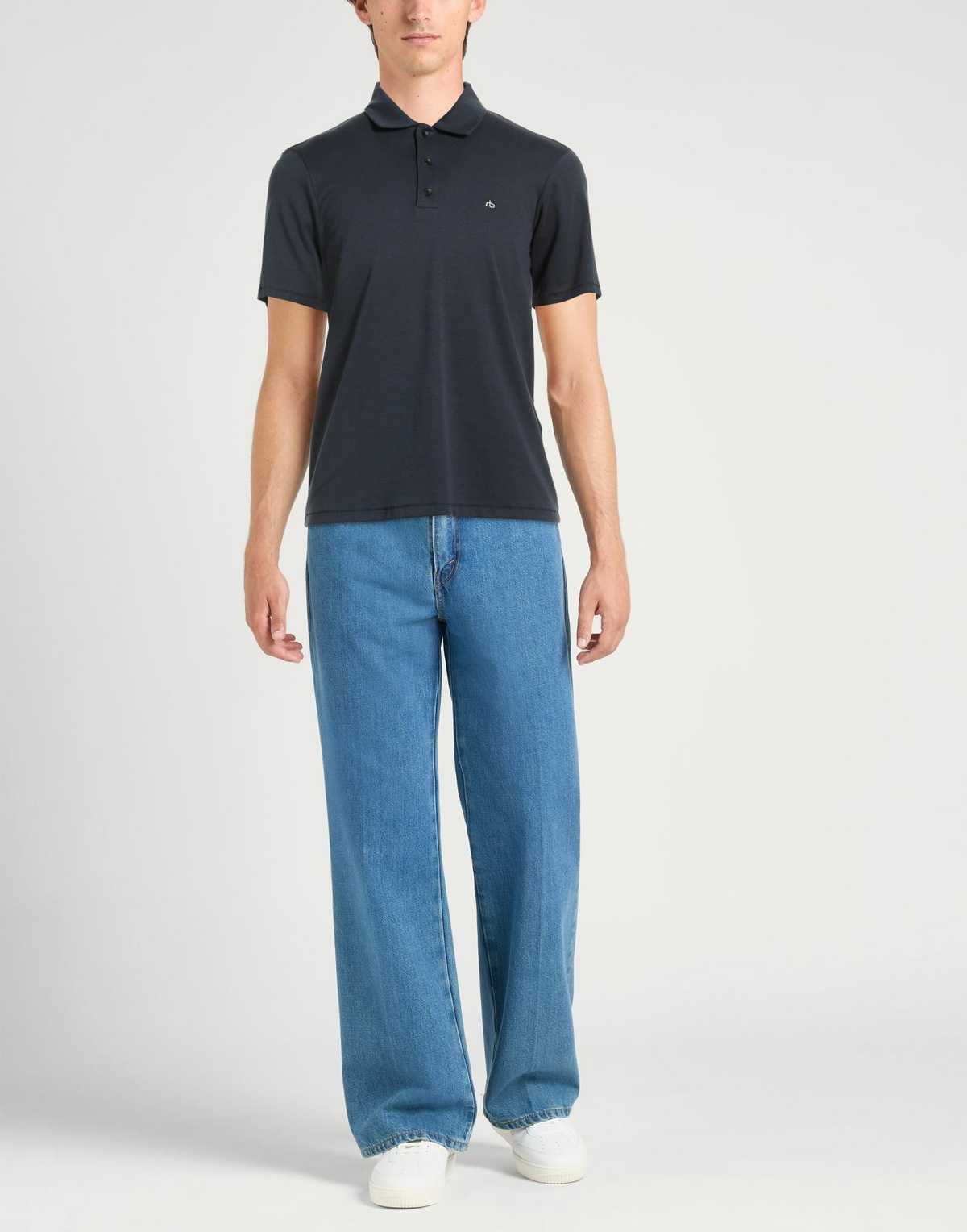 Rag & Bone Mens Polo shirt Midnight in Blue