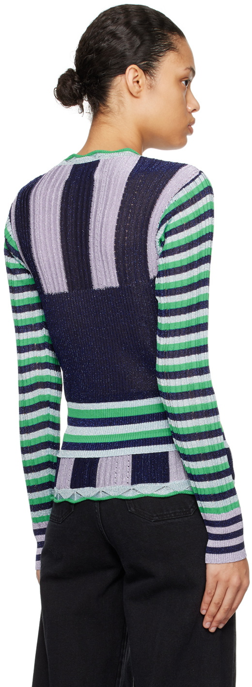 Henrik Vibskov Blue & Purple Block Sweater