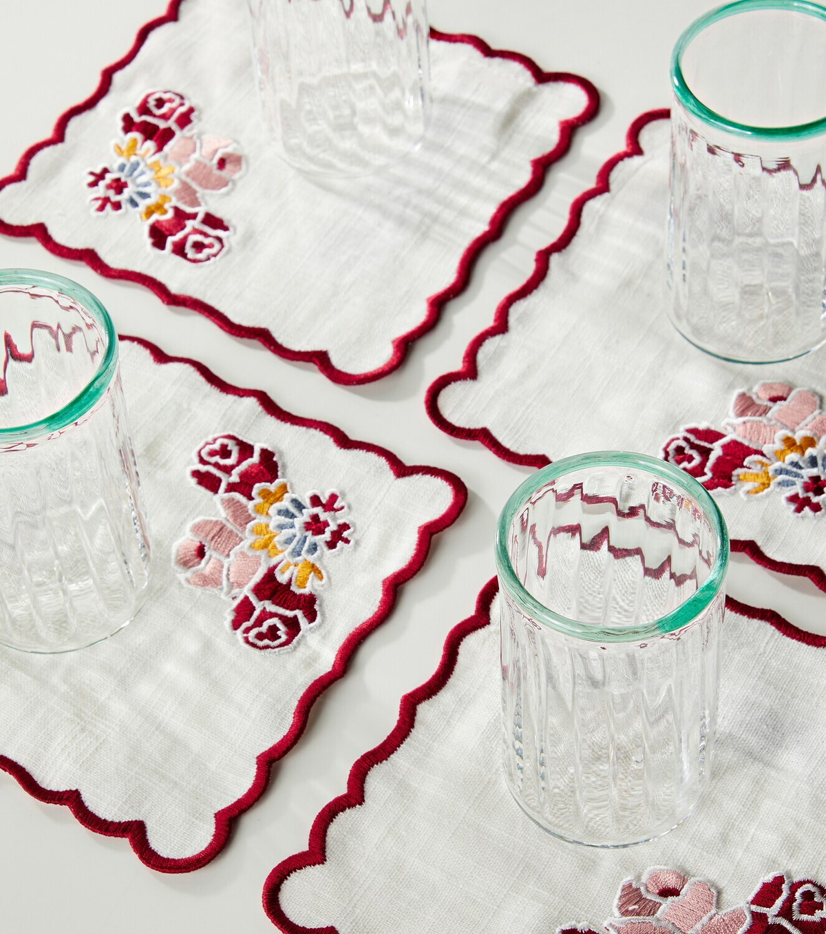 Cabana Lea set of 4 linen and cotton napkins