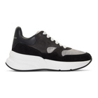 Alexander McQueen Grey and Black Oversized Runner Sneakers