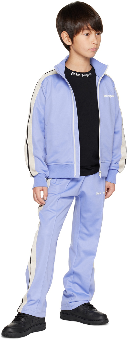 Palm Angels Kids Blue Printed Track Jacket