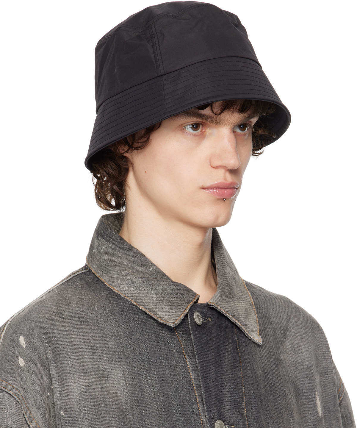 DAIWA PIER39 Black GORE-TEX WINDSTOPPER Tech Bucket Hat