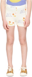 TINYCOTTONS Kids Off-White 'Smile' Shorts