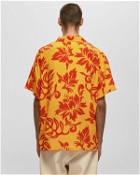 Erl Unisex Printed Short Sleeve Shirt Woven Orange - Mens - Shortsleeves