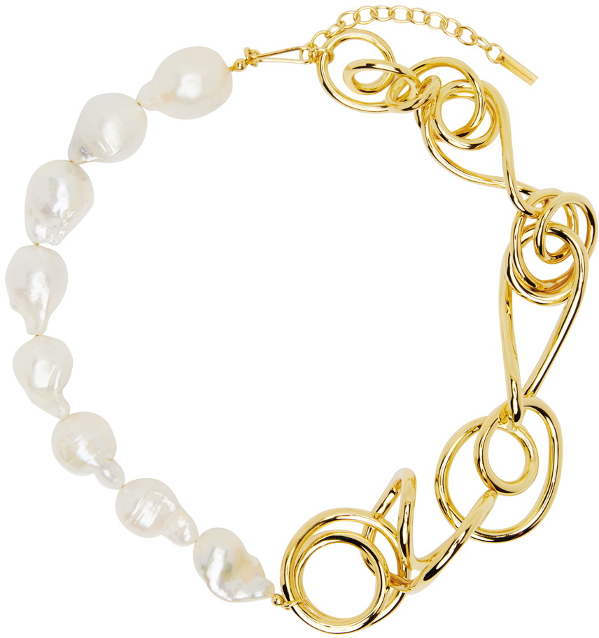 Completedworks Gold Pearl 'Who's In Charge?' Necklace Completedworks