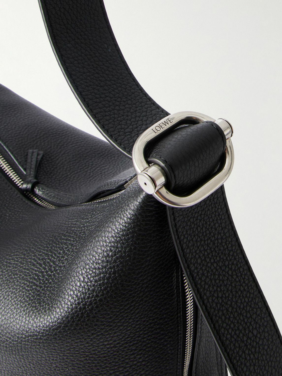 Loewe Loop LOEWE - Loop Medium Logo-Debossed Leather Bucket Bag Loewe