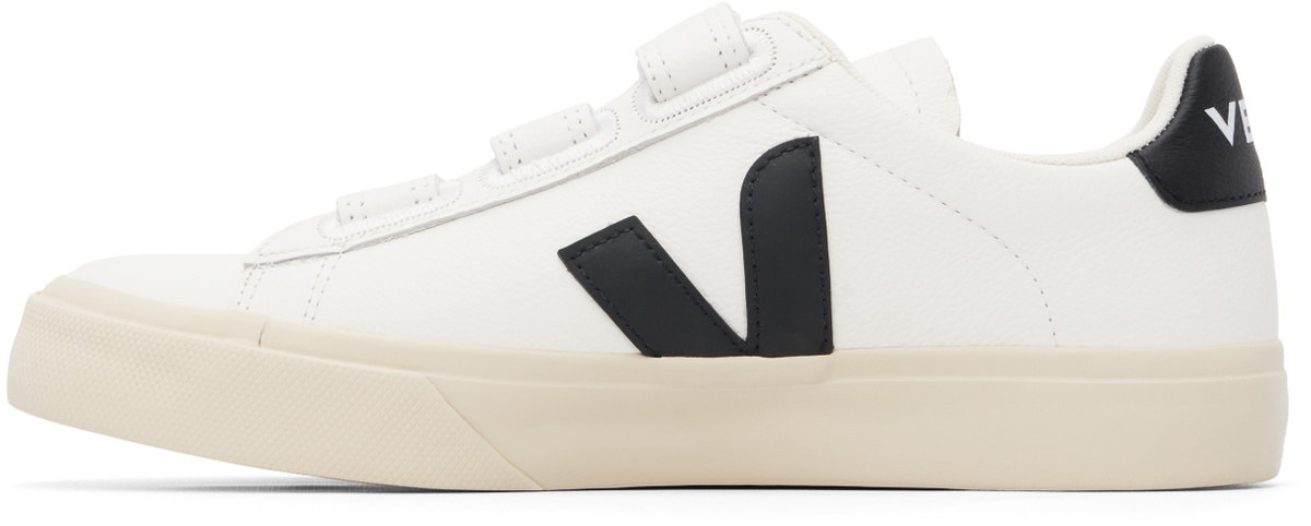 VEJA White & Black Recife Leather Sneakers