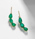 Anita Ko Anya 18kt gold drop earrings with diamonds and emeralds