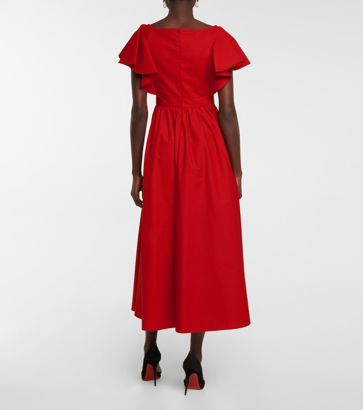 Giambattista Valli Ruffled cotton midi dress Giambattista Valli