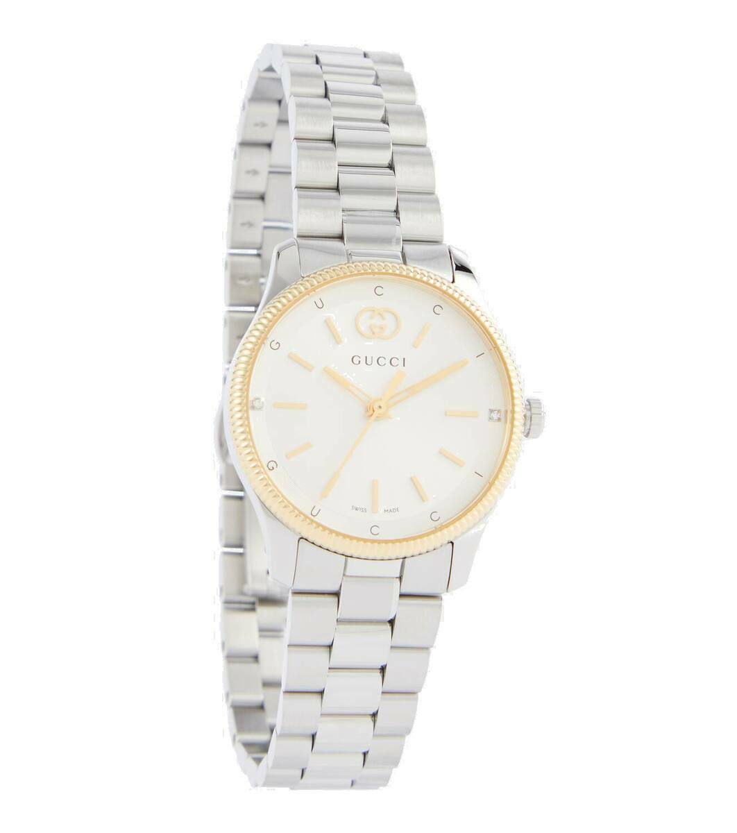 【値下げ】【極美品】GUCCI G-TIMELESS ブラウン Gucci G-Timeless 29 mm stainless steel watch Gucci