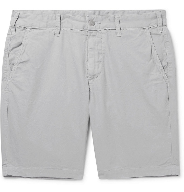 Photo: Save Khaki United - Slim-Fit Cotton-Twill Bermuda Shorts - Gray