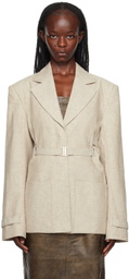 REMAIN Birger Christensen Beige Belted Blazer