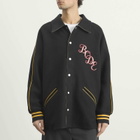 Bode Men's Monogram Snap Reversible Jacket in Black