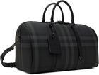 Burberry Gray Boston Holdall Duffle Bag