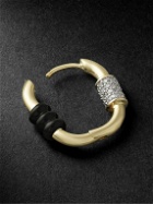MARIA BLACK - Vertigo Gold, Diamond and Ceramic Single Hoop Earring