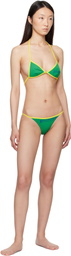 Paloma Wool Green & Yellow Lanny Bikini Top