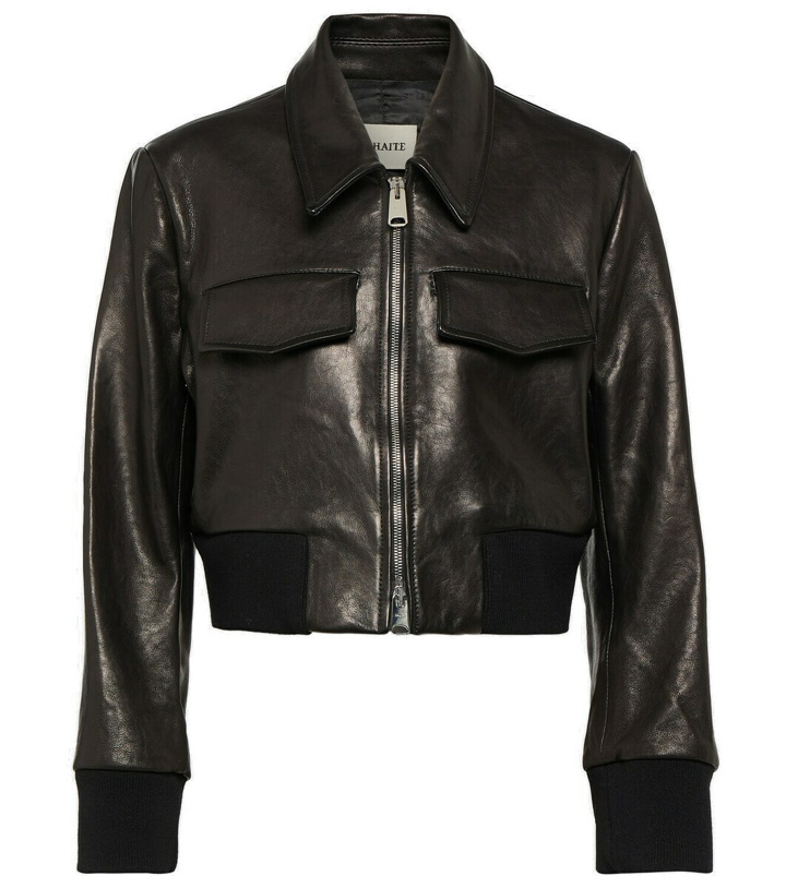 Photo: Khaite Hector cropped leather jacket