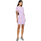 Versace Purple Jacquard Stretch Cotton-Jersey Minidress