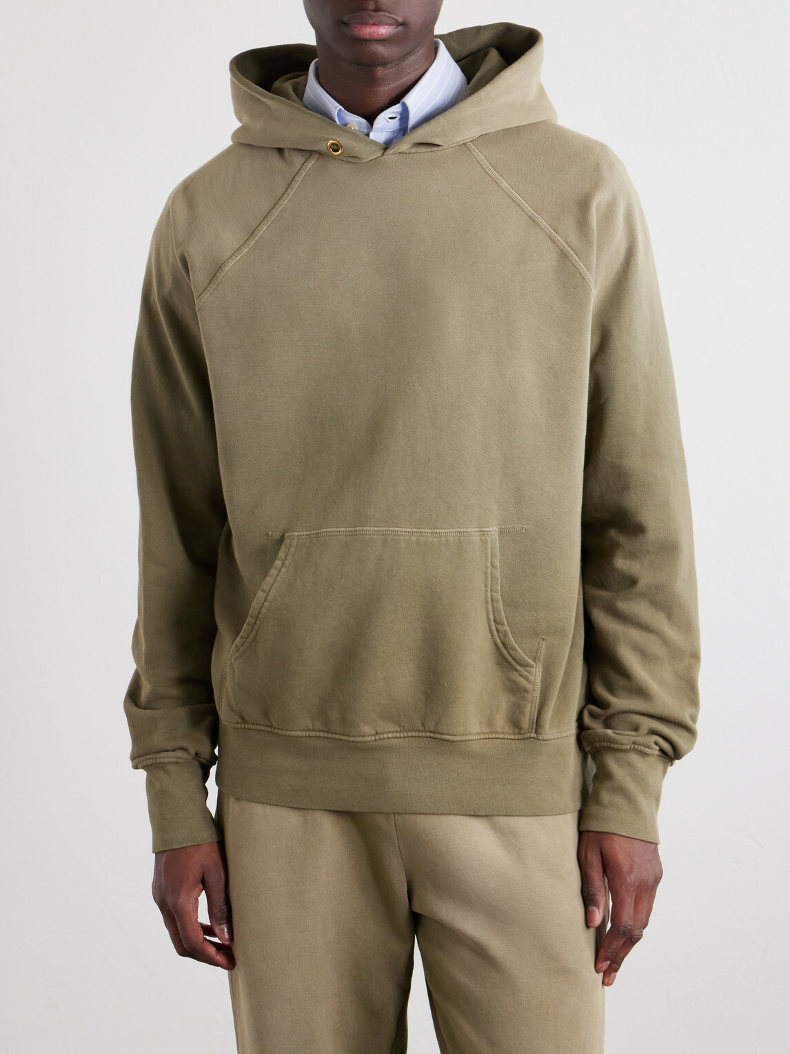 Les Tien - Cotton-Jersey Hoodie - Green