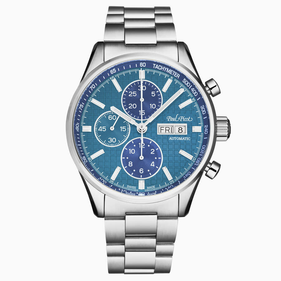 Paul Picot Gentleman Blazer Chronograph Automatic Blue Dial Mens Watch P4309.SG.4000.2614