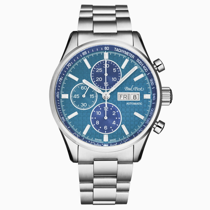 Photo: Paul Picot Gentleman Blazer Chronograph Automatic Blue Dial Mens Watch P4309.SG.4000.2614