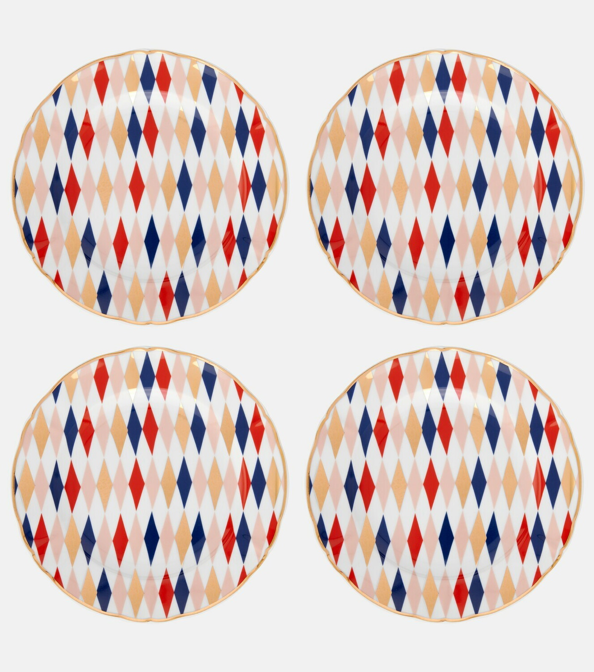 Bitossi - Quadri set of 4 dessert plates