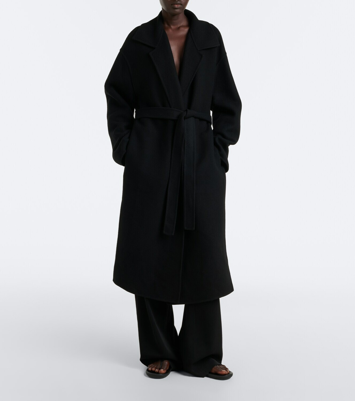 The Row Ciara wool and cashmere-blend wrap coat