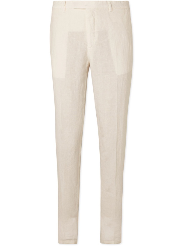Photo: BOGLIOLI - Slim-Fit Linen Suit Trousers - White