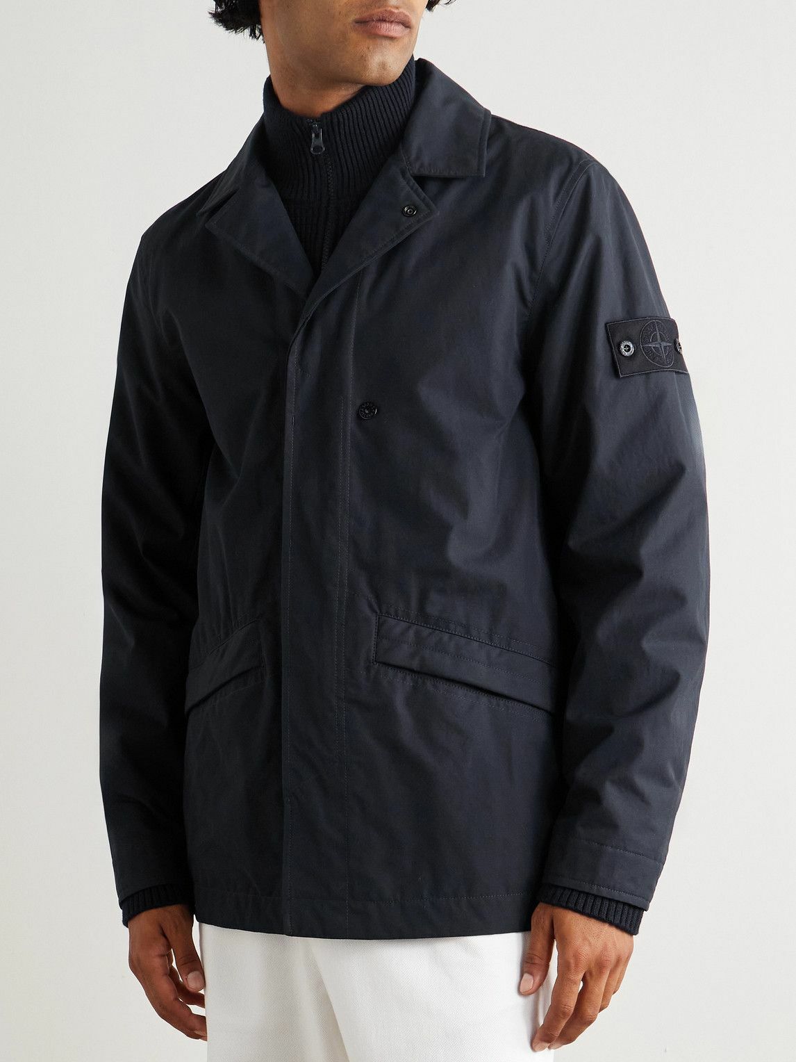 Stone Island - Padded Cotton-Canvas Coat - Blue