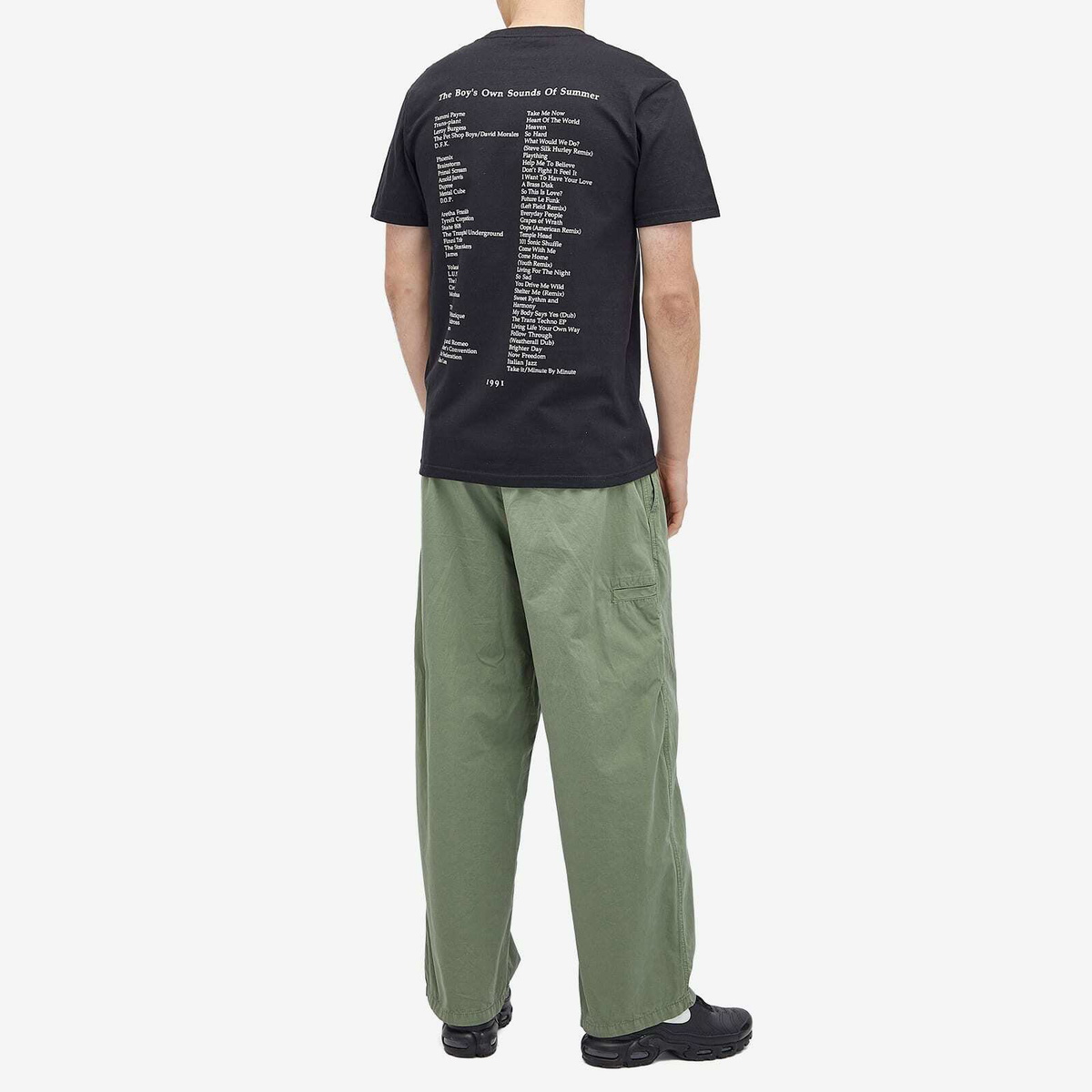 Boys Own Men's 1991 Playlist Print T Shirt in Black
