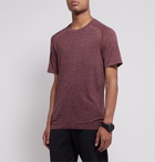 Lululemon - Metal Vent Tech Mélange Stretch-Jersey T-Shirt - Burgundy