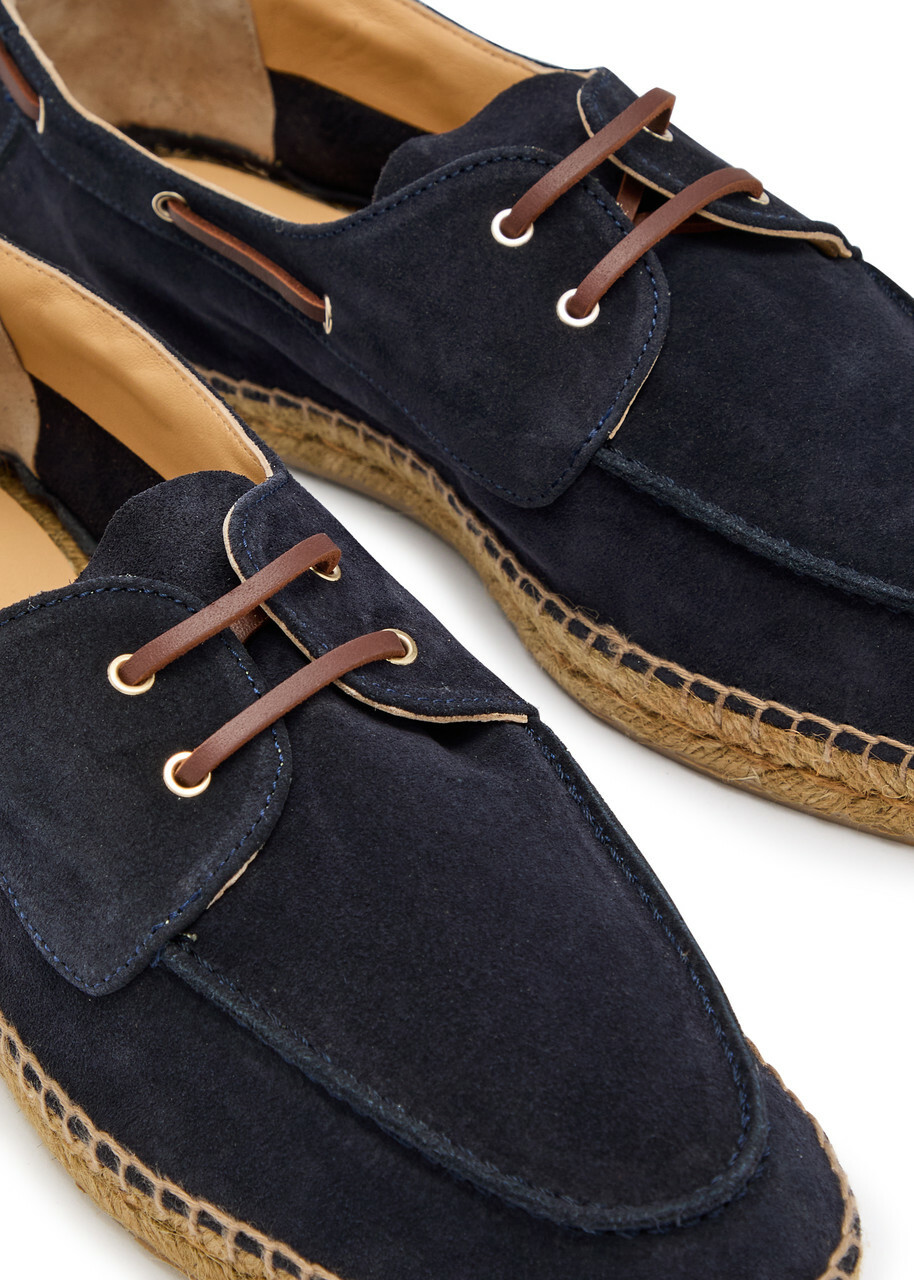 Castañer Nemo T Suede Espadrille Loafers Navy