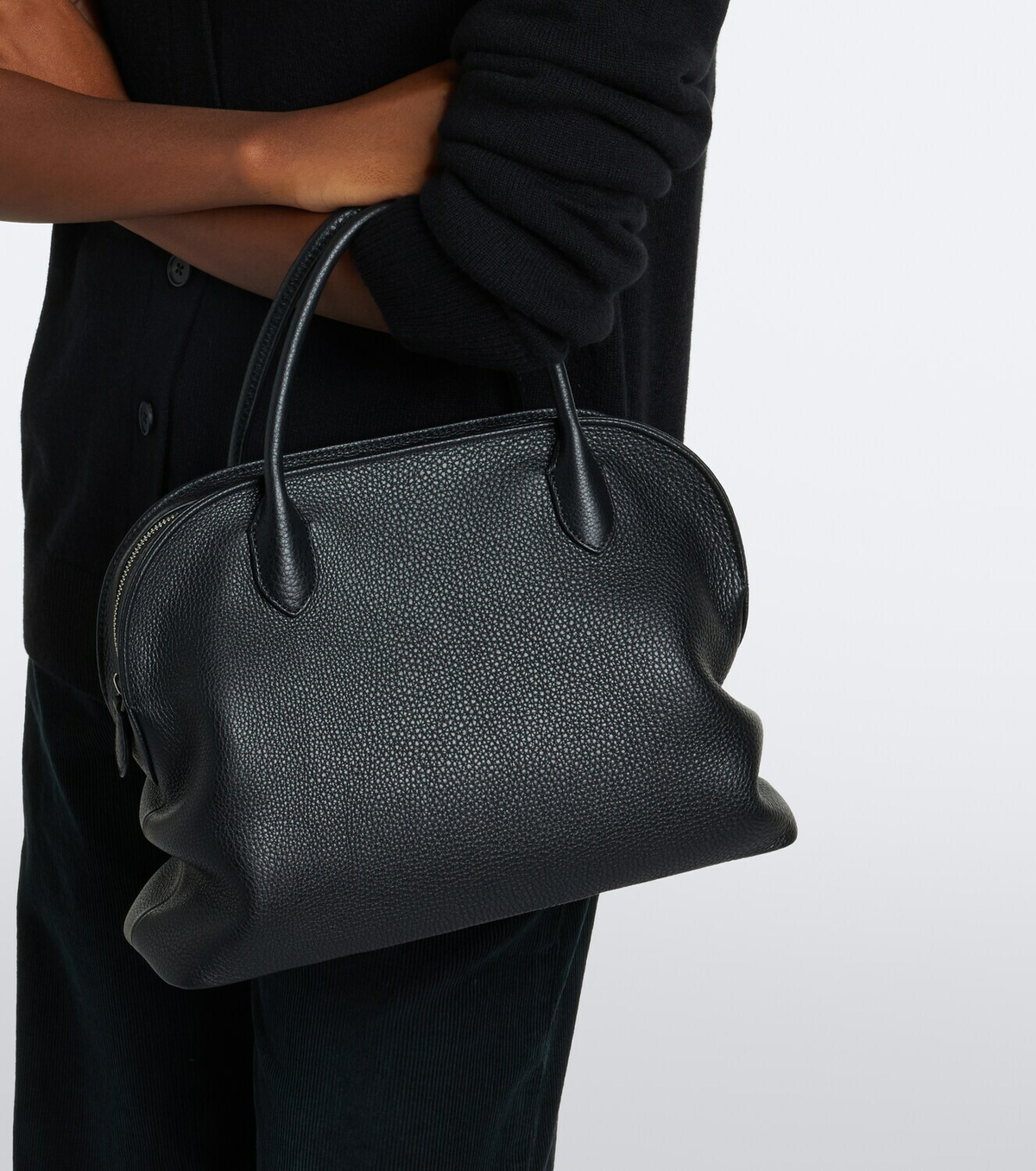 The Row Agnes 12 leather top-handle bag