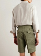 Rubinacci - Grandad-Collar Linen Shirt - Neutrals