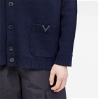 Valentino Men's V Logo Cardigan in Navy