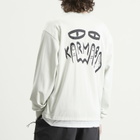Karma8a Men's Layered Long Sleeve Woven Hem T-Shirt in White